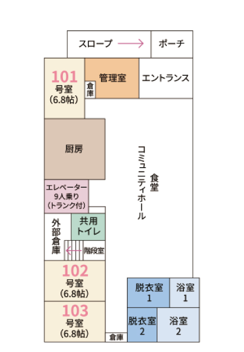 サンブーケ楽々園フロアガイド