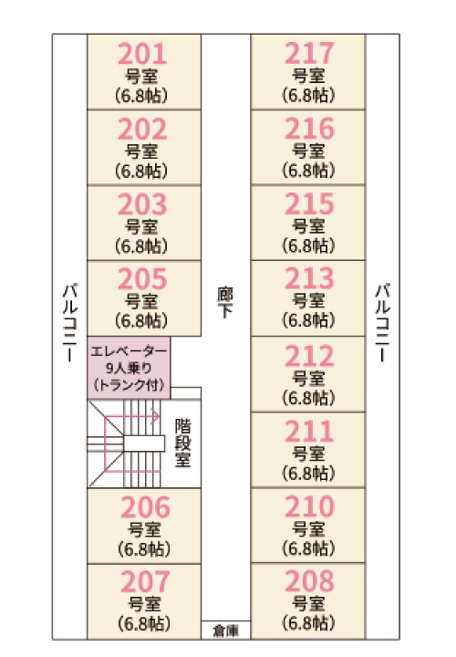 サンブーケ楽々園フロアガイド